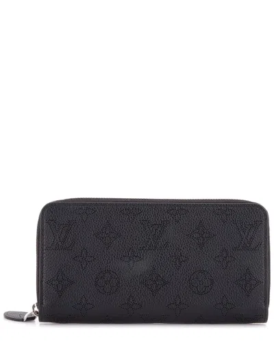 Pre-owned Louis Vuitton Black Mahina Leather Zippy Wallet (authentic Pre-loved)