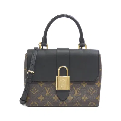 Pre-owned Louis Vuitton Black Marron Coated Canvas Leather Handbag Shoulder Bag ()
