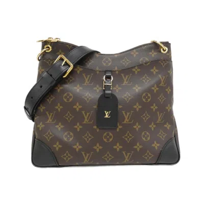 Pre-owned Louis Vuitton Black Marron Coated Canvas Shoulder Bag ()