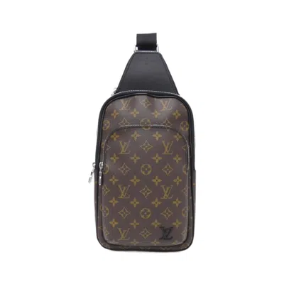 Pre-owned Louis Vuitton Black Marron Coated Canvas Shoulder Bag () In Multi