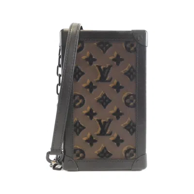 Pre-owned Louis Vuitton Black Marron Coated Canvas Shoulder Bag () In Multi