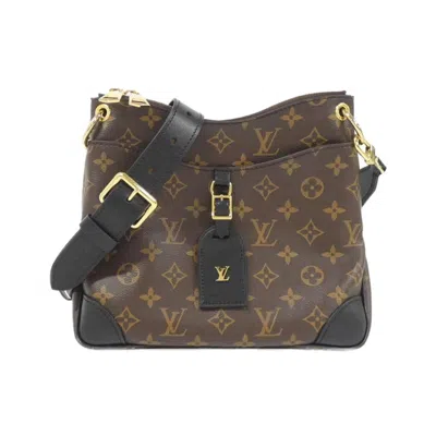 Pre-owned Louis Vuitton Black Marron Coated Canvas Shoulder Bag () In Multi