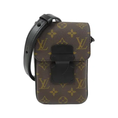 Pre-owned Louis Vuitton Black Marron Coated Canvas Shoulder Bag () In Multi