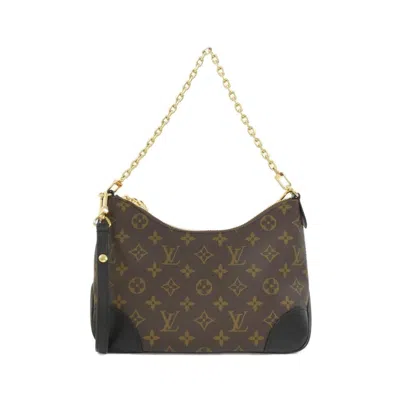 Pre-owned Louis Vuitton Black Marron Coated Canvas Shoulder Bag () In Multi