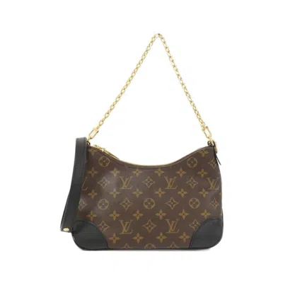 Pre-owned Louis Vuitton Black Marron Coated Canvas Shoulder Bag () In Multi
