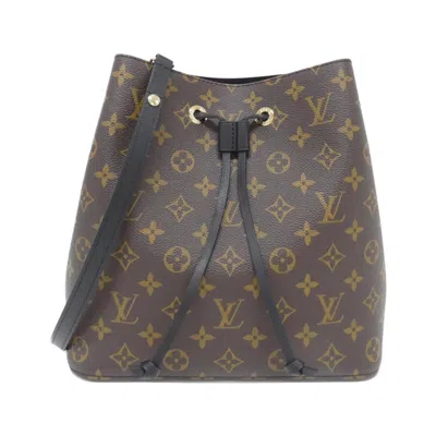 Pre-owned Louis Vuitton Black Marron Coated Canvas Shoulder Bag () In Multi