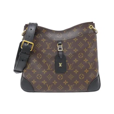 Pre-owned Louis Vuitton Black Marron Coated Canvas Shoulder Bag () In Multi