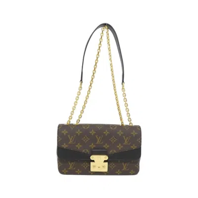 Pre-owned Louis Vuitton Black Marron Coated Canvas Shoulder Bag () In Multi