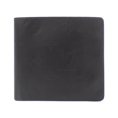 Pre-owned Louis Vuitton Black Marron Leather Wallet (bi-fold) () In Multi