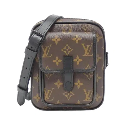 Pre-owned Louis Vuitton Black Marron Monogram Macassar Coated Canvas Shoulder Bag ()