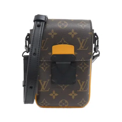 Pre-owned Louis Vuitton Black Marron Monogram Macassar Coated Canvas Shoulder Bag ()