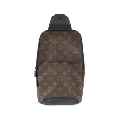 Pre-owned Louis Vuitton Black Marron Monogram Macassar Coated Canvas Shoulder Bag Sling Bag ()