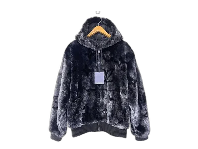 Pre-owned Louis Vuitton Black Mink Fur Hoodie
