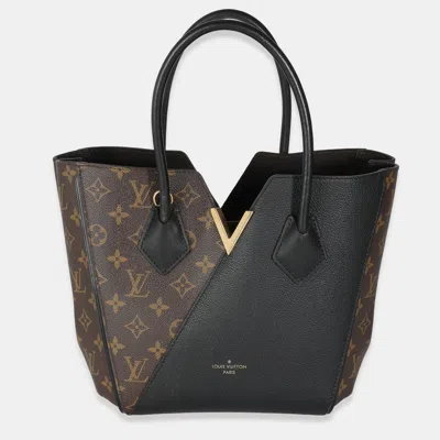Pre-owned Louis Vuitton Black Monogram Canvas And Leather Kimono Pm Tote Bag