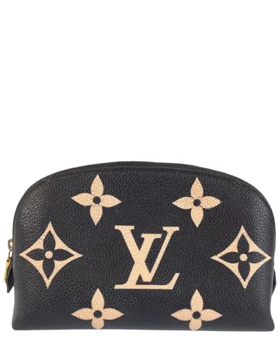 Pre-owned Louis Vuitton Black Monogram Canvas Cosmetic Pouch (authentic Pre-loved)