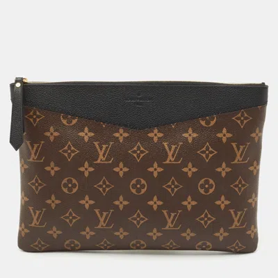 Pre-owned Louis Vuitton Black Monogram Canvas Daily Pouch