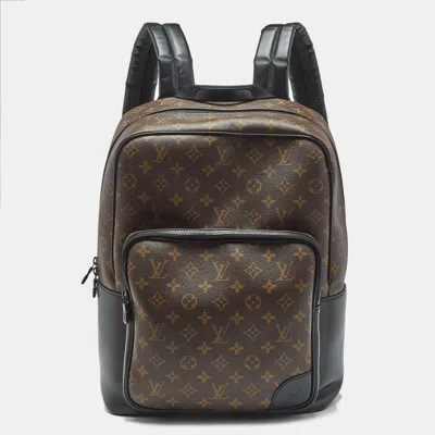 Pre-owned Louis Vuitton Black Monogram Canvas Dean Backpack