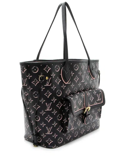 Pre-owned Louis Vuitton Black Monogram Canvas Limited Edition Fall For You Neverfull Mm  (authentic Pre-loved)