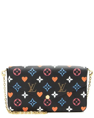 Pre-owned Louis Vuitton Black Monogram Canvas Limited Edition Game On Felicie Pochette  (authentic Pre-loved)