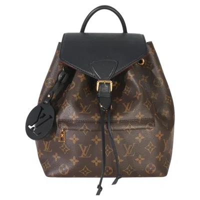 Pre-owned Louis Vuitton Black Monogram Canvas Montsouris Backpack Pm Nm
