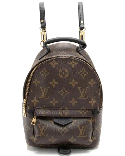 Pre-owned Louis Vuitton Black Monogram Canvas Palm Springs Mini Backpack (authentic Pre-loved)