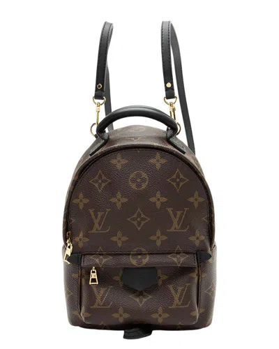 Pre-owned Louis Vuitton Black Monogram Canvas Palm Springs Mini Backpack (authentic Pre-loved)