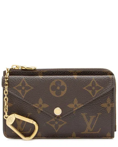 Pre-owned Louis Vuitton Black Monogram Canvas Recto Verso Card Holder (authentic Pre-  Loved)