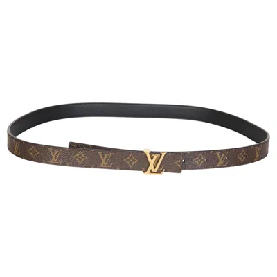 Pre-owned Louis Vuitton Black Monogram Canvas Reversible Lv Iconic 20mm 80/32 Belt