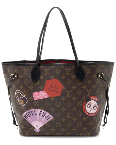 Pre-owned Louis Vuitton Black Monogram Canvas World Tour Neverfull Mm (authentic Pre-  Loved)
