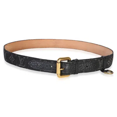 Pre-owned Louis Vuitton Black Monogram Denim Ceinture Belt 90/36