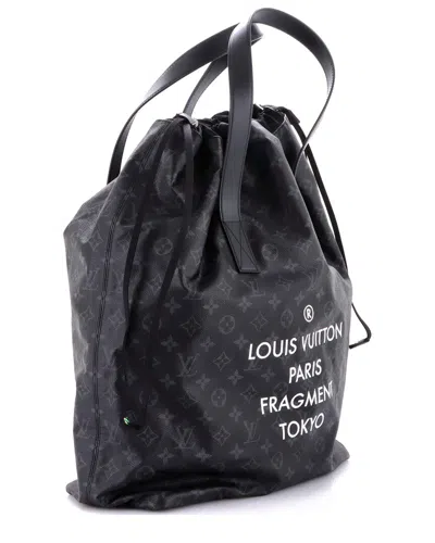 Pre-owned Louis Vuitton Black Monogram Eclipse Canvas Cabas Light Drawstring Flash  Fragment (authentic Pre-lo