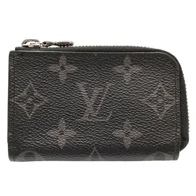 Pre-owned Louis Vuitton Black Monogram Eclipse Canvas Coin Purse/coin Case ()