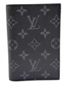 Louis Vuitton Black Monogram Eclipse Card Case (authentic Pre-loved) In Black