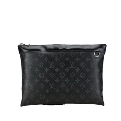 Pre-owned Louis Vuitton Black Monogram Eclipse Clutch Bag Pouch ()