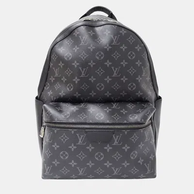 Pre-owned Louis Vuitton Black Monogram Eclipse Discovery Mm Backpack