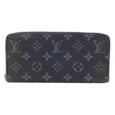 Pre-owned Louis Vuitton Black Monogram Eclipse Long Wallet (bi-fold) ()