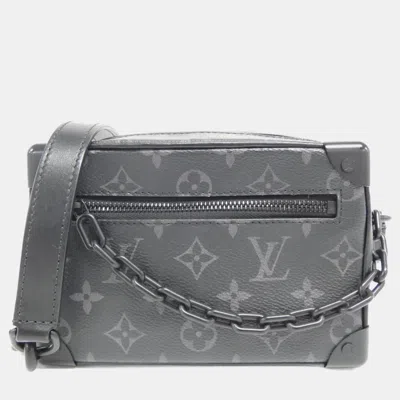 Pre-owned Louis Vuitton Black Monogram Eclipse Mini Soft Trunk Shoulder Bag In Grey