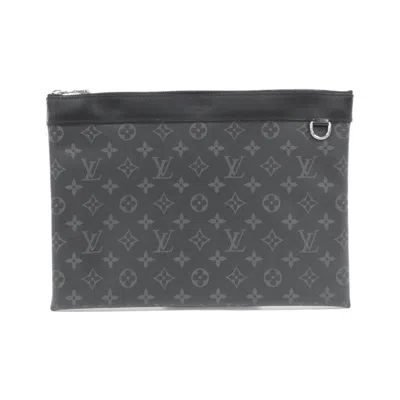 Pre-owned Louis Vuitton Black Monogram Eclipse Monogram Eclipse Clutch Bag Pochette ()
