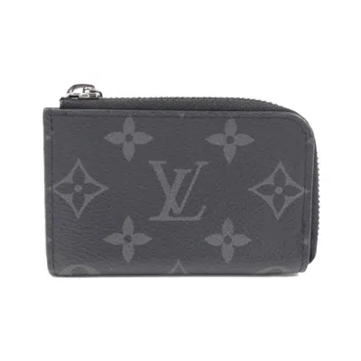 Pre-owned Louis Vuitton Black Monogram Eclipse Monogram Eclipse Coin Purse/coin Case ()