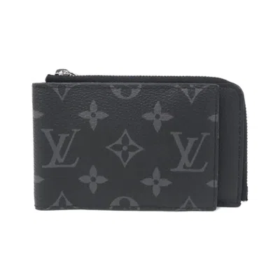 Pre-owned Louis Vuitton Black Monogram Eclipse Monogram Eclipse Coin Purse/coin Case ()
