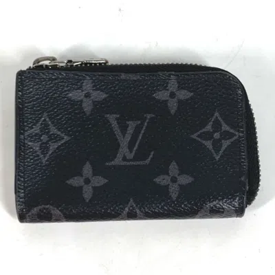 Pre-owned Louis Vuitton Black Monogram Eclipse Monogram Eclipse Coin Purse/coin Case ()