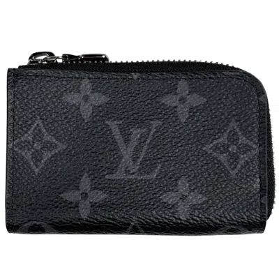 Pre-owned Louis Vuitton Black Monogram Eclipse Monogram Eclipse Coin Purse/coin Case ()