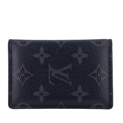 Pre-owned Louis Vuitton Black Monogram Eclipse Monogram Eclipse Leather Wallet (bi-fold) ()