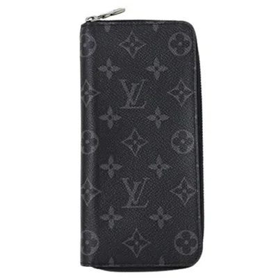 Pre-owned Louis Vuitton Black Monogram Eclipse Monogram Eclipse Long Wallet (bi-fold) ()