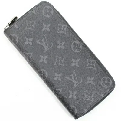 Pre-owned Louis Vuitton Black Monogram Eclipse Monogram Eclipse Long Wallet (bi-fold) ()