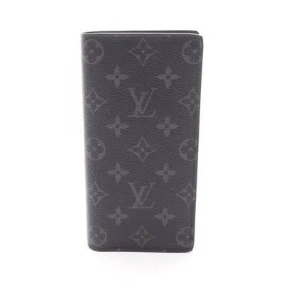Pre-owned Louis Vuitton Black Monogram Eclipse Monogram Eclipse Long Wallet (bi-fold) ()