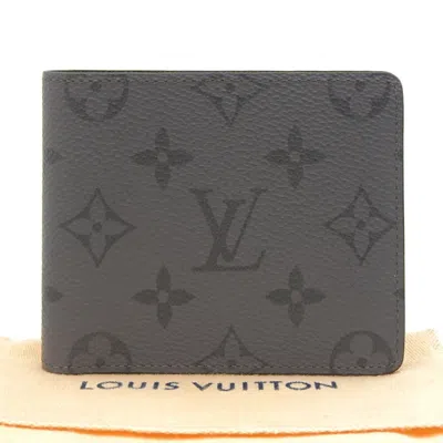 Pre-owned Louis Vuitton Black Monogram Eclipse Monogram Reverse Pvc Bill Wallet (bi-fold) ()