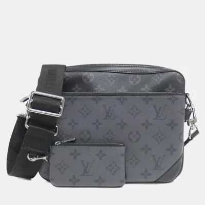 Pre-owned Louis Vuitton Black Monogram Eclipse Reverse Trio Messenger Shoulder Bag
