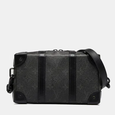 Pre-owned Louis Vuitton Black Monogram Eclipse Soft Trunk Wallet Crossbody