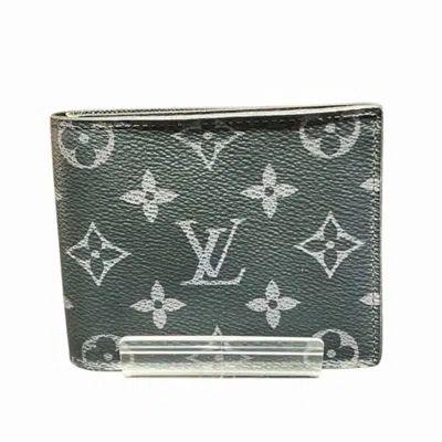 Pre-owned Louis Vuitton Black Monogram Eclipse Wallet (bi-fold) ()